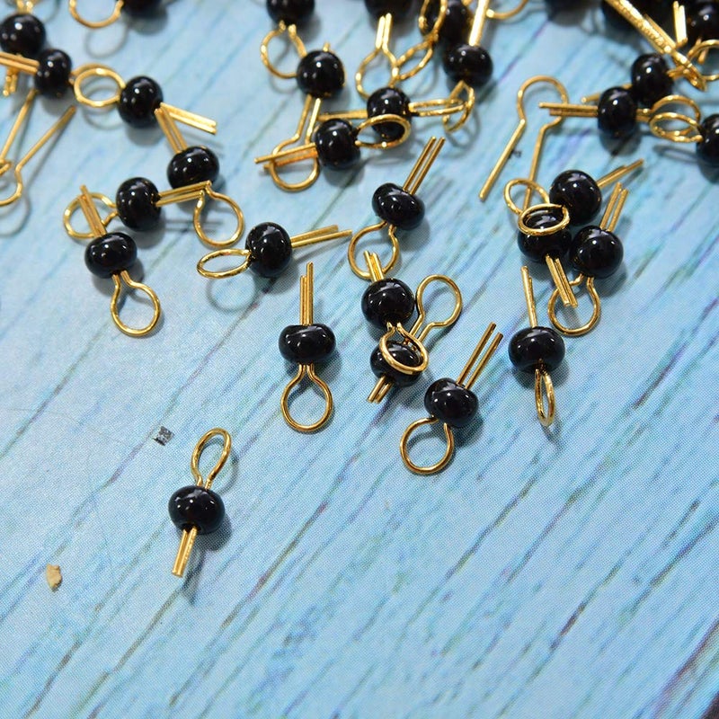 Comimark 100Pcs Black Gold Tone Soldering PCB Board Breadboard Test Point Pin - Image 4